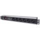 Intellinet 713962 rozdzielacz zasilania PDU 6 x gniazdo sieciowe 1.5U Czarny