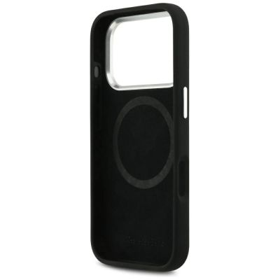 7. Etui Mercedes Silicone Vintage Logo MagSafe na iPhone 17 Pro - czarne