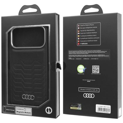 10. Etui Audi GT Synthetic Leather MagSafe do iPhone 17 Pro Max - czarne