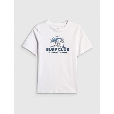 5. T-shirt bawełniany chłopięcy 4F 4FJRSS26TTSHM3901-10S