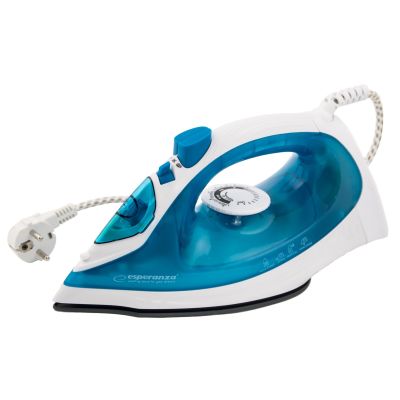 17. Żelazko parowe Esperanza Ceramic EHI002 (2200W; kolor niebieski)