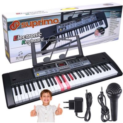 2. SUPRIMO 6136L - keyboard z mikrofonem do nauki gry, przeznaczony dla dzieci