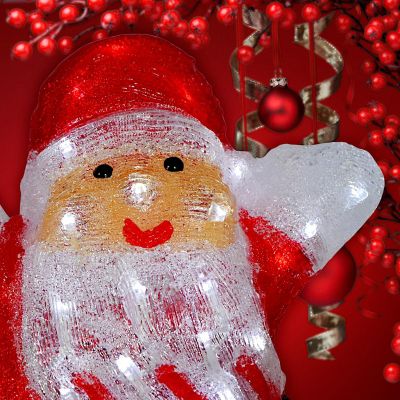 4. FIGURKA DEKORACYJNA MIKOŁAJ 50LED WYS: 40CM ACRYL
