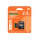 3. ADATA Speed Plus MicroSDXC 64 GB Class 3 UHS-I/U3 A2 V30