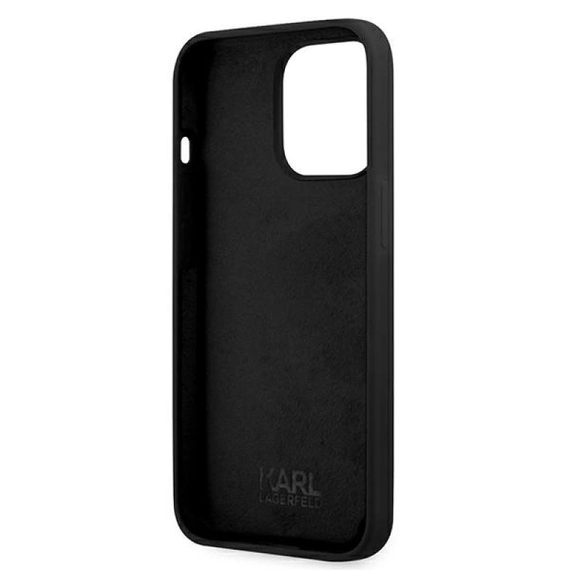 7. Etui Karl Lagerfeld Silicone Karl&Choupette na iPhone 13 Pro / iPhone 13 - czarne