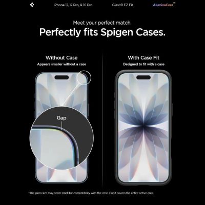 5. Szkło hartowane Spigen Glas.tR EZ Fit na iPhone 16 Pro / 17 / 17 Pro - 2 szt.