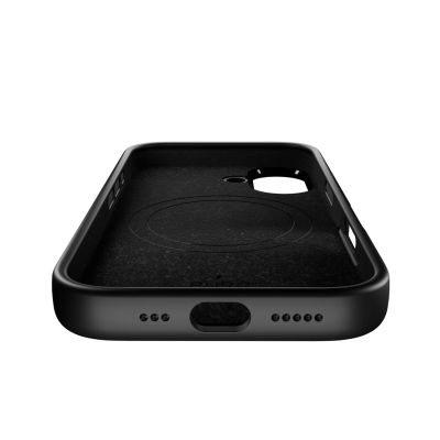 6. Etui silikonowe Puro Icon Mag Pro Liquid Silicone na iPhone 17 kompatybilne z MagSafe, z ochroną aparatu i aluminiowymi przyciskami - czarne