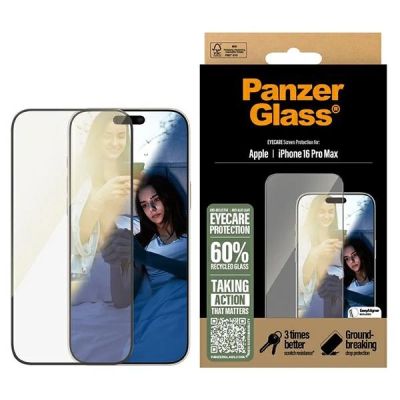 Szkło hartowane PanzerGlass EyeCare Screen Protector Ultra-Wide Fit na iPhone 16 Pro Max