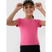 Dziewczęcy top basic t-shirt 4F 4FJWSS25TTSHF1852-54S