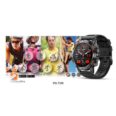 16. Smartwatch VELTORI VT120-1 Czarny Pasek Silikonowy