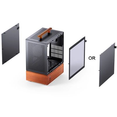 9. Obudowa PC Jonsbo T7, Midi-Tower, mATX, Szkło hartowane