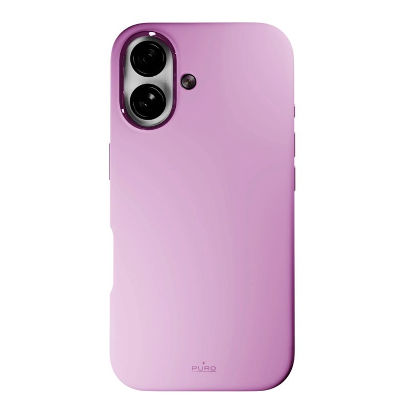 4. Etui silikonowe Puro Icon Mag Pro MagSafe do iPhone 16 - różowe