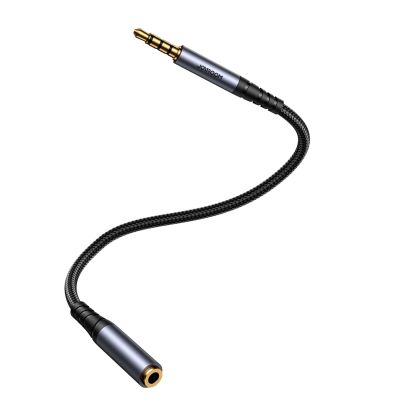 5. Joyroom kabel audio stereo AUX 3,5 mm mini jack(męski) - mini jack(żeński) 1.2 m czarny (SY-A09)