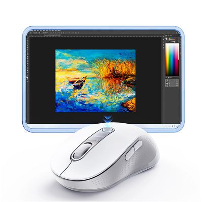 7. Mysz bezprzewodowa Baseus F02 ergonomiczna Bluetooth - biała