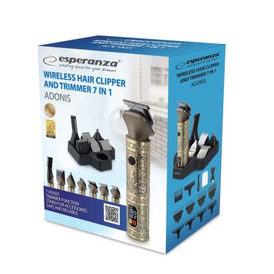 7. ESPERANZA MASZYNKA DO STRZYŻENIA WŁOSÓW 7W1 ADONIS EBC006