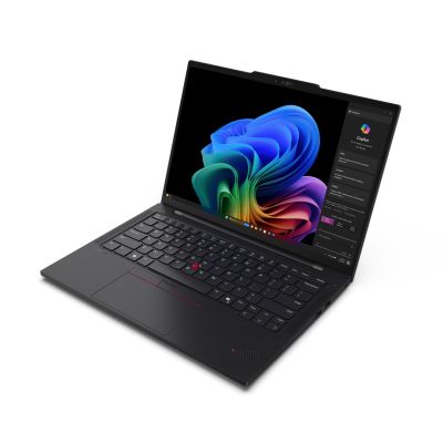16. Lenovo ThinkPad T14s 14" Systemy ochrony przed włamaniem (IPS) WUXGA 1920 x 1200 pikseli Powłoka przeciwodblaskowa Lwia paszcza X Elite X1E-78-100 32 GB Lutowany LPDDR5x Pojemność dysku SSD 1000 GB Karta graficzna Qualcomm Ad
