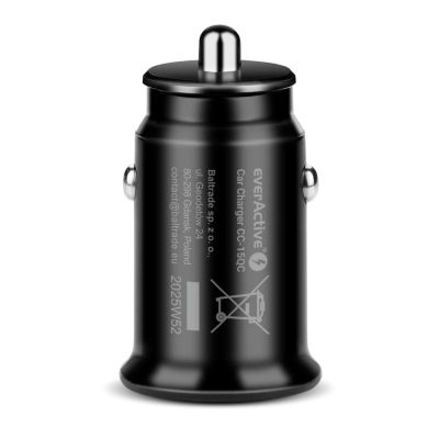 8. EVERACTIVE ŁADOWARKA SAMOCHODOWA 1 X USB CZARNA + KABEL CC-15QC