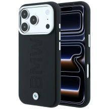 Etui BMW Sign Centered Deboss MagSafe na iPhone 17 Pro Max / 18 Pro Max - czarne