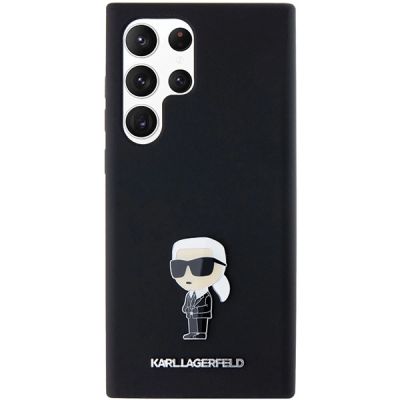 3. Etui Karl Lagerfeld Silicone Ikonik Metal Pin na Samsung Galaxy S23 Ultra - czarne