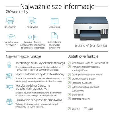 47. HP Urządz. Wielof. Smart Tank 725 All-in-One 28B51A
