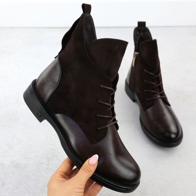 2. Botki zamszowe damskie brązowe Potocki Z25-SZ12080