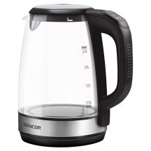 Sencor SWK 2090BK czajnik elektryczny 2 l 2200 W Czarny, Stal nierdzewna, Przezroczysty
