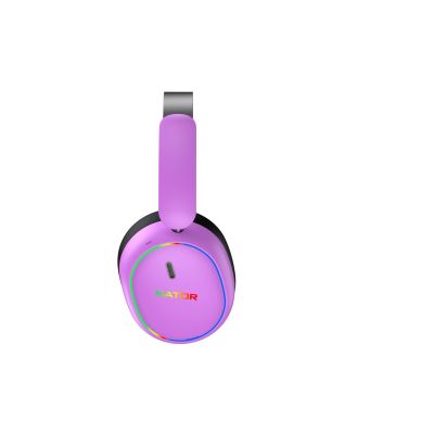 10. HATOR Phoenix 2 Wireless Zestaw słuchawkowy Przewodowy i Bezprzewodowy Opaska na głowę Gaming USB Type-C / USB Type-A Bluetooth Fioletowy