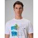 4. T-shirt regular z nadrukiem męski 4F 4FRSS26TTSHM4303-10S