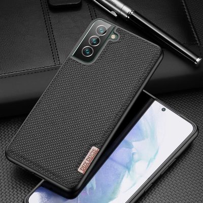 17. Dux Ducis Fino etui pokrowiec pokryty nylonowym materiałem Samsung Galaxy S22+ (S22 Plus) niebieski