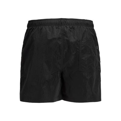 2. Jack&Jones szorty kąpielowe JPSTMAUI CRINKLE NYLON SWIM STYD SS25 12285513 BLACK/BRIGHT WHI