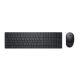 DELL Klawiatura i mysz Pro — KM5221W - hiszpańska (QWERTY) - czarna
