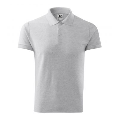 3. Koszulka polo Malfini Cotton M MLI-21203 jasnoszary melanż