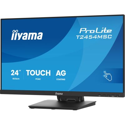 6. monitor dotykowy iiyama ProLite 24" IPS z technologią InCell PCAP (10pkt), z powłoką antyrefleksyjną oraz elastyczną podstawą