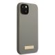 4. Etui Guess Silicone Logo Plate MagSafe na iPhone 13 mini - szare