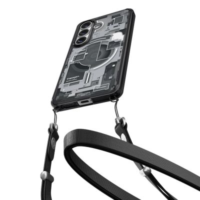 15. Etui Spigen Ultra Hybrid Mag MagSafe na Samsung Galaxy S26+ Zero One - przezroczysto-czarne