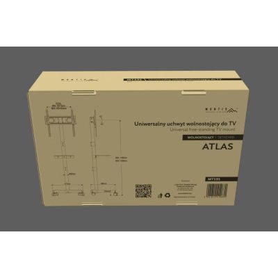 7. MONTIS MOBILNY UCHWYT DO TELEWIZORA 23"-60" MT191 ATLAS / CZARNY / VESA 400X400