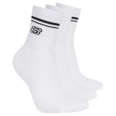 Skechers 3pk Wpk Wmn Ls Low Crew S601827-WHT Białe 39-42