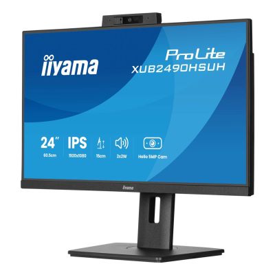 5. Monitor Iiyama TFT XUB2490HSUH IPS 24''//HDMI/DP/USB/Webcam/hoev - Płaski ekran - 60,5 cm