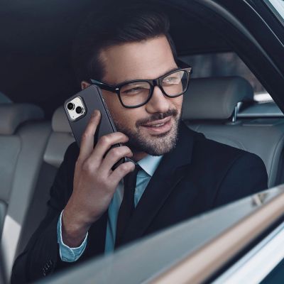 6. Dux Ducis Naples etui iPhone 14 Plus magnetyczny skórzany pokrowiec MagSafe niebieskie