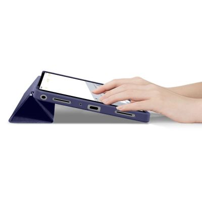 6. Etui TechProtect SmartCase na Samsung Galaxy Tab A9+ / A11+ Plus 11.0 X210 / X215 / X216 / X230 / X235 / X236 - granatowe