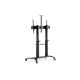 6. Stojak mobilny pojedynczy z półką i uchwytem na kamerę 1xLCD max. 120" max. 140kg