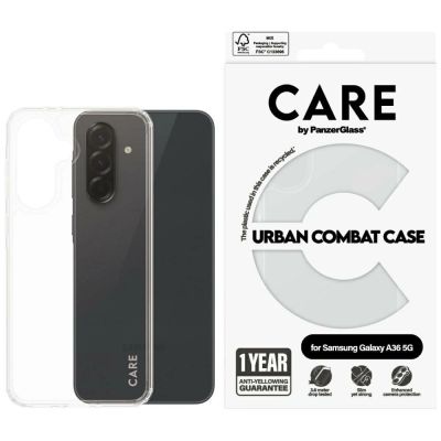 Etui CARE by PanzerGlass Flagship Urban Combat na Samsung Galaxy A36 5G - przezroczyste