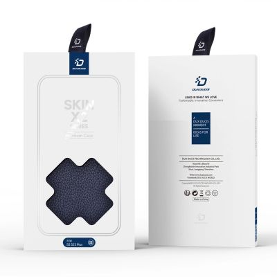 5. Dux Ducis Skin X2 etui Samsung Galaxy S23+ pokrowiec z klapką portfel podstawka niebieskie