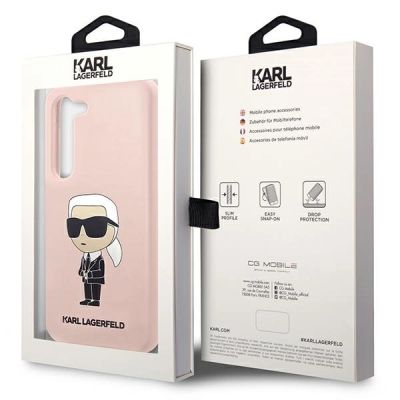 8. Etui Karl Lagerfeld Silicone Ikonik na Samsung Galaxy S23 - różowe