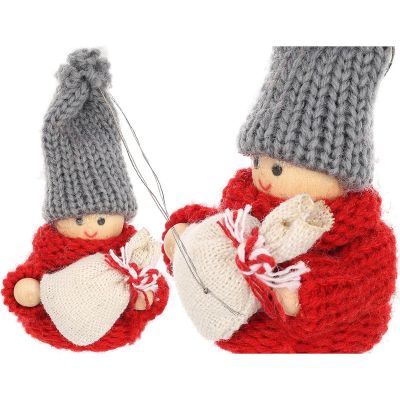 21. LALECZKA DEKORACYJNA Z WORKIEM CZERWONA GIRL 7,5CM