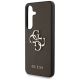 6. Etui Guess Grained Big 4G Logo Small Classic Logo do Samsung Galaxy S25 brązowy