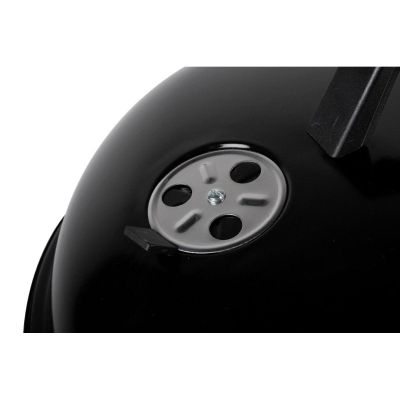 7. GRILL OGRODOWY KULISTY REX STALOWY 46CM Z POPIELNIKIEM