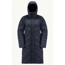 Kurtka zimowa damska Jack Wolfskin MARIENPLATZ COAT W night blue Down Insulated granatowa  (1206971_1010)