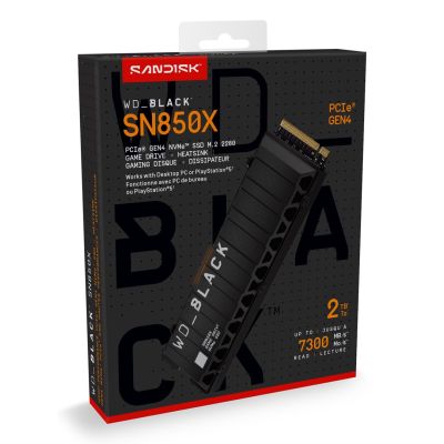 5. SSD PCIE G4 M.2 2TB W/HEATSINK/BLACK SN850X WDS200T2XHE WDC