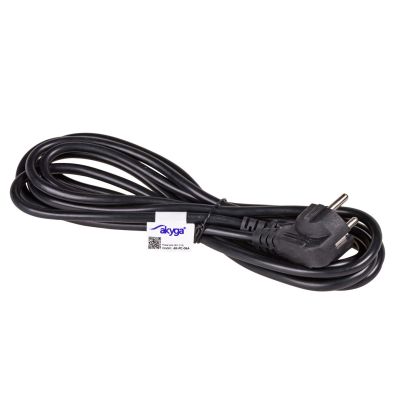 4. Kabel Akyga AK-PC AK-PC-06A (Hybrydowa standardu C/E/F (CEE 7/7) M - C13 M; 3m; kolor czarny)
